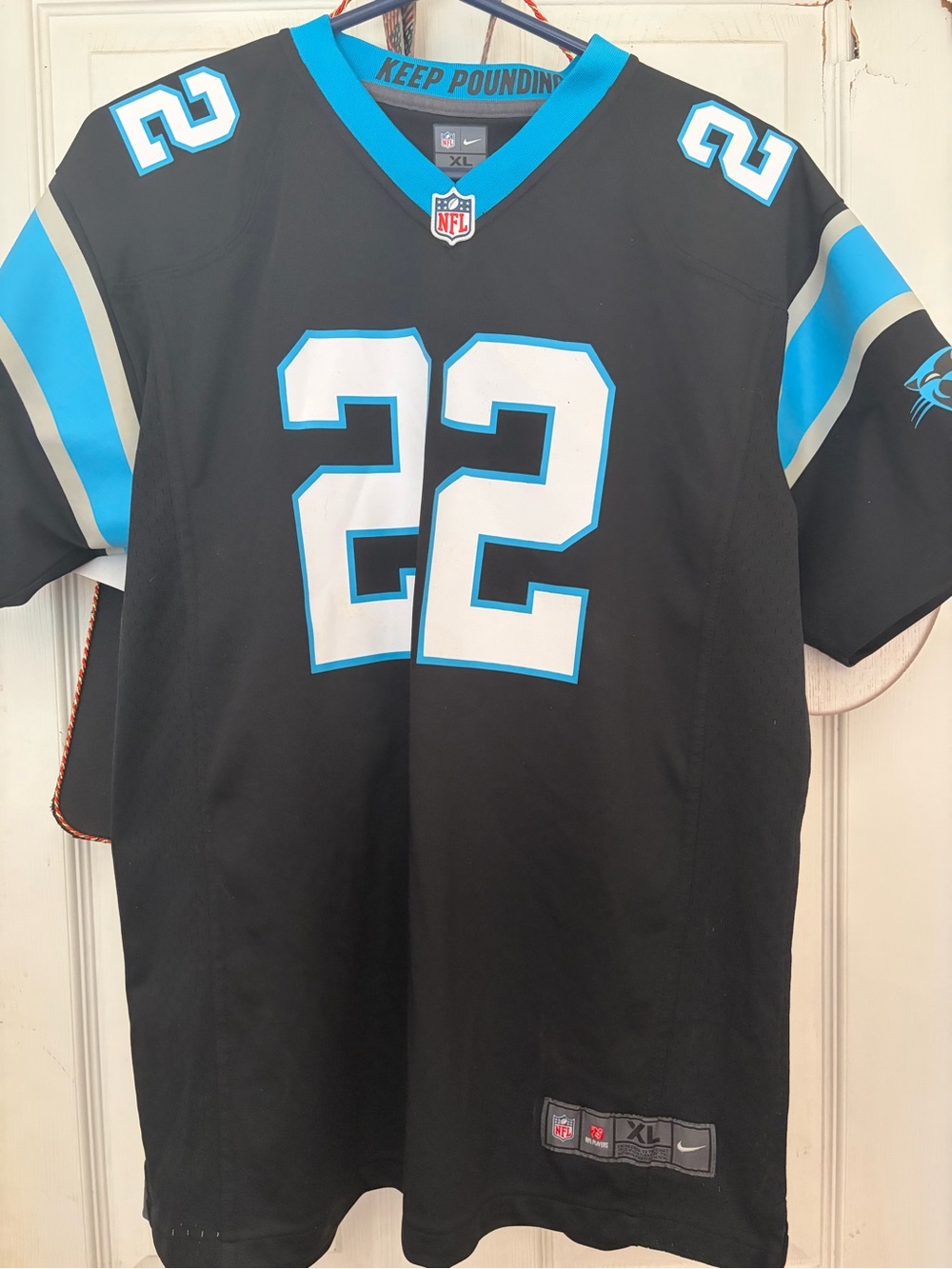 NFL On-Field XL Jersey Collar in Teal and Black - Picture 2 of 4